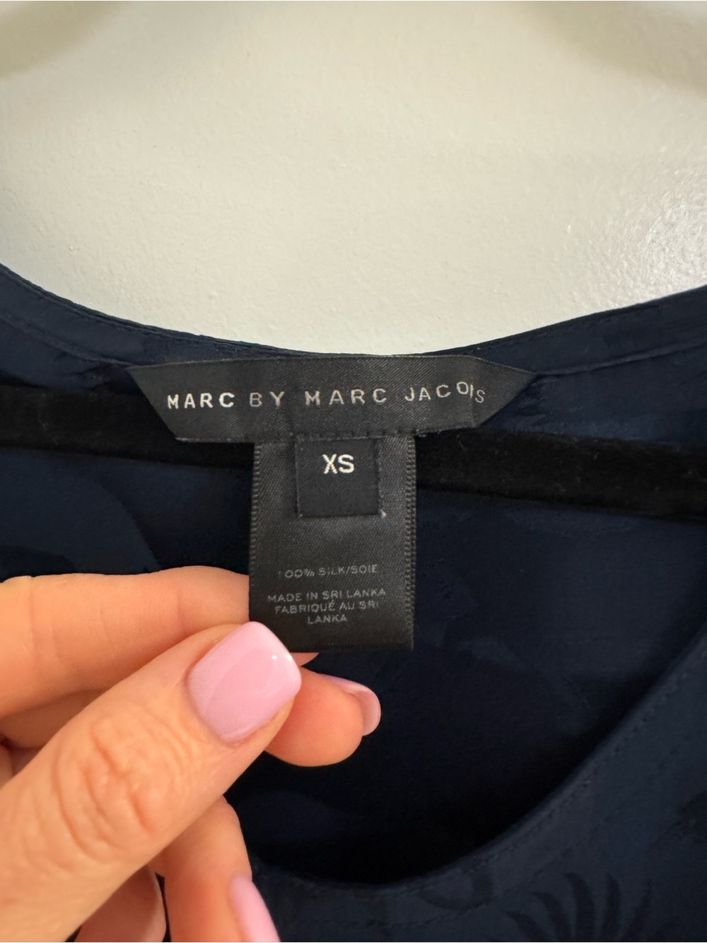 Marc by Marc Jacobs Navy Blue Mini Dress with Belt 100% Silk - Picture 4 of 7